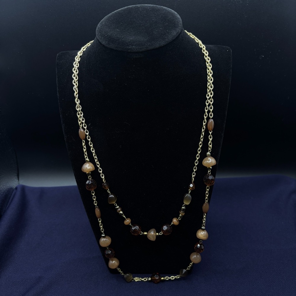 Sonoma Brown 2 Tier Layered 18‎ inch 23 inch Necklace